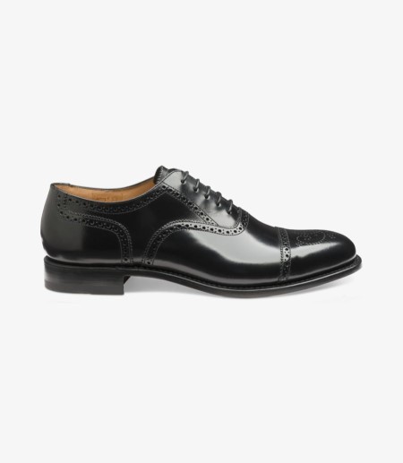 Loake 201 Semi Brogues Herren Schwarz | DE5146847