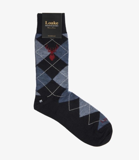 Loake Argyle Socks Socken Herren Navy | DE6485243