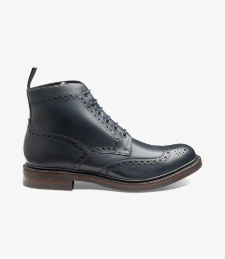 Loake Bedale Brogue Stiefel Herren Navy | DE0892636