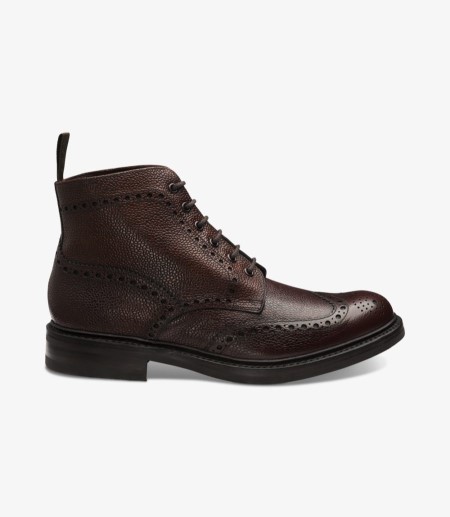 Loake Bedale Brogue Stiefel Herren Oxblood Grain | DE0003467