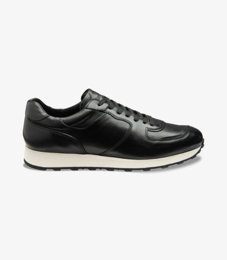 Loake Foster Black Trainer Sneakers Herren Schwarz | DE5612647