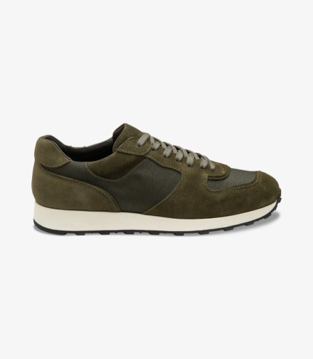 Loake Foster Green Wildleder Trainer Sneakers Herren Grün | DE8414309