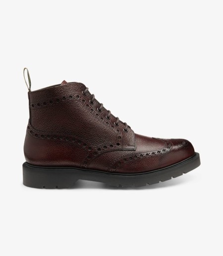 Loake Gage Boot Brogue Stiefel Herren Rosewood Grain | DE4645706