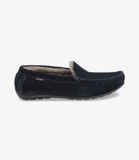 Loake Guards Wildleder Hausschuhe Hausschuhe Herren Navy | DE2943416