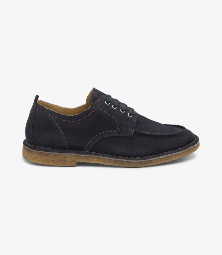 Loake Jimmy Navy Wildleder Plain-tie Derby Schuhe Herren Navy | DE3024781