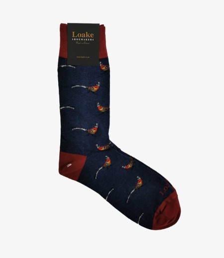 Loake Pheasant Socks Socken Herren Navy | DE4823128