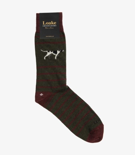 Loake Pointer Socks Socken Herren Grün | DE6171064