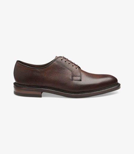 Loake Troon Plain Tie Derby Schuhe Herren Rosewood Grain | DE4528793