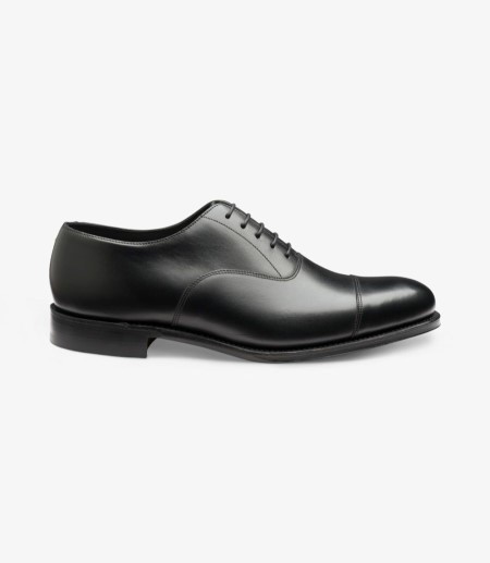 Loake Wadham Kappe-cap Derby Schuhe Herren Schwarz | DE5330823